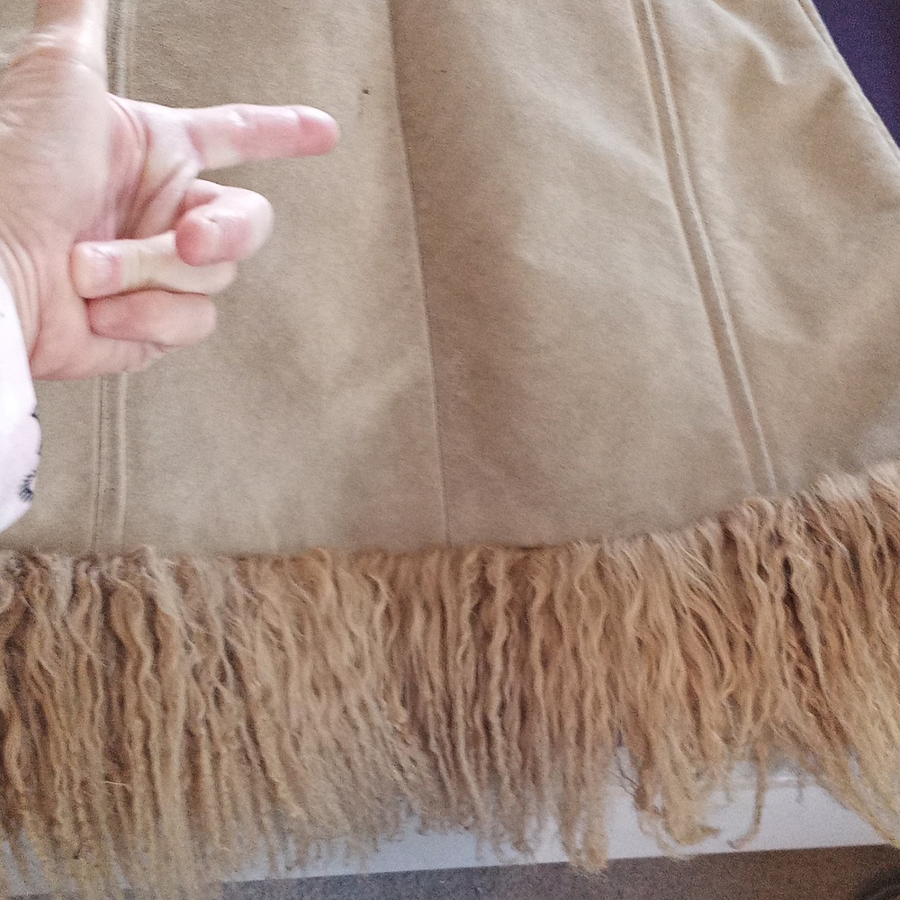 Mango Beige/Tan Faux Fur Trim Teddy Coat - Picture 13 of 13